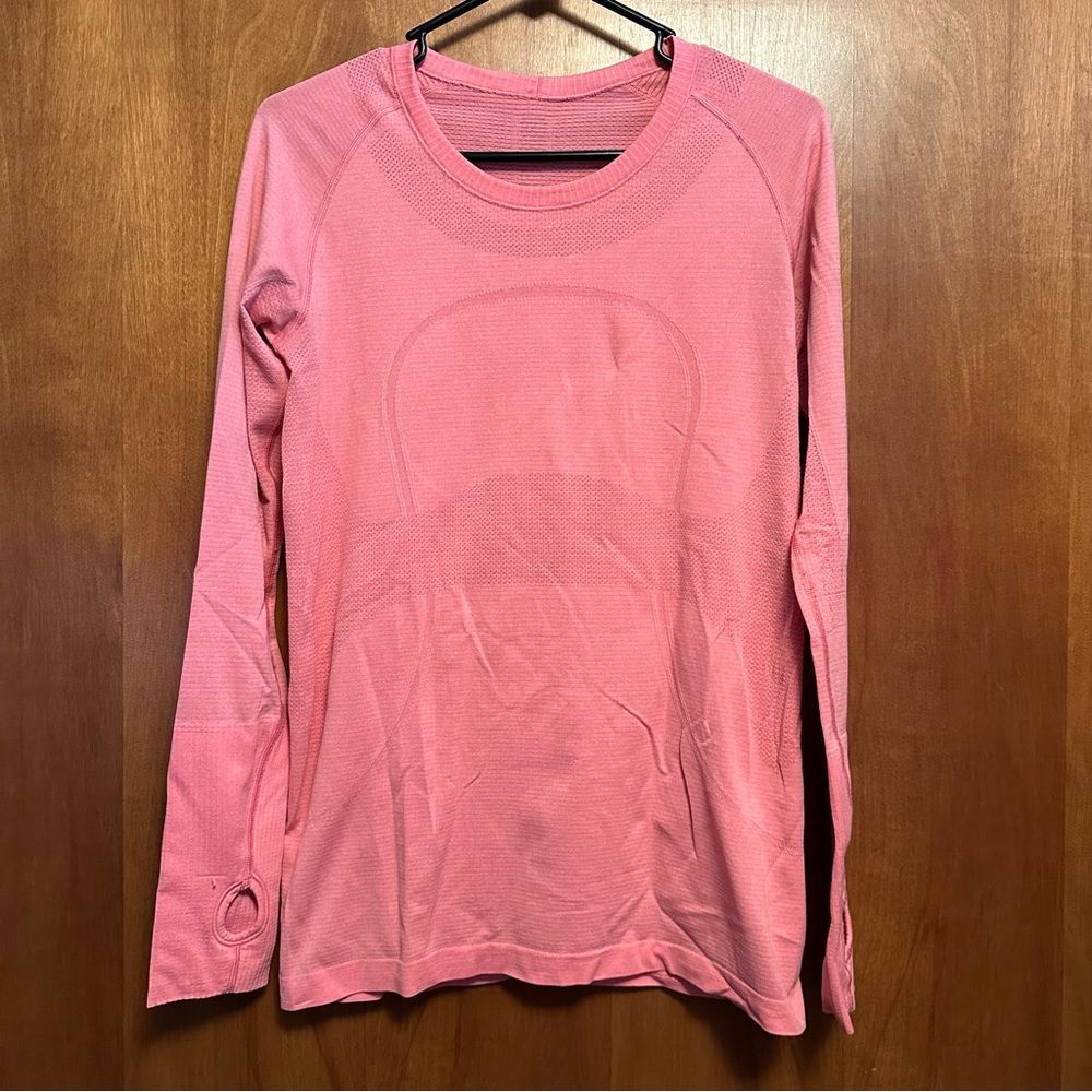 Lululemon Swiftly Long Sleeve‎ Shirt Top Pink 10